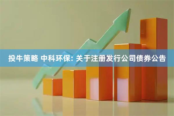 投牛策略 中科环保: 关于注册发行公司债券公告