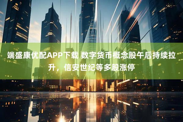 端盛康优配APP下载 数字货币概念股午后持续拉升，信安世纪等多股涨停