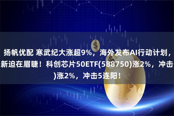 扬帆优配 寒武纪大涨超9%，海外发布AI行动计划，自主创新迫在眉睫！科创芯片50ETF(588750)涨2%，冲击5连阳！